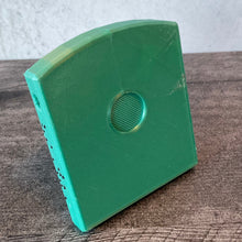 Load image into Gallery viewer, Afraid bliss symbols. This is an example but all words are this same design. Back view. Base is color is teal. Back has an indent for a magnet or velcro.
