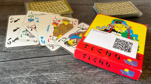 Tichu cards with transparent braille on them