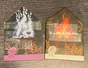 The front and the back of the fire tokens