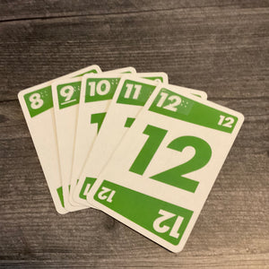 A run is shown, green 8 through 12.