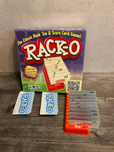 The game, with one rack setup with braille on it.