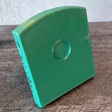 Load image into Gallery viewer, Afraid bliss symbols. This is an example but all words are this same design. Back view. Base is color is teal. Back has an indent for a magnet or velcro.

