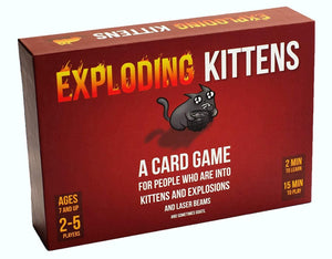 A picture of the Exploding Kittens box.